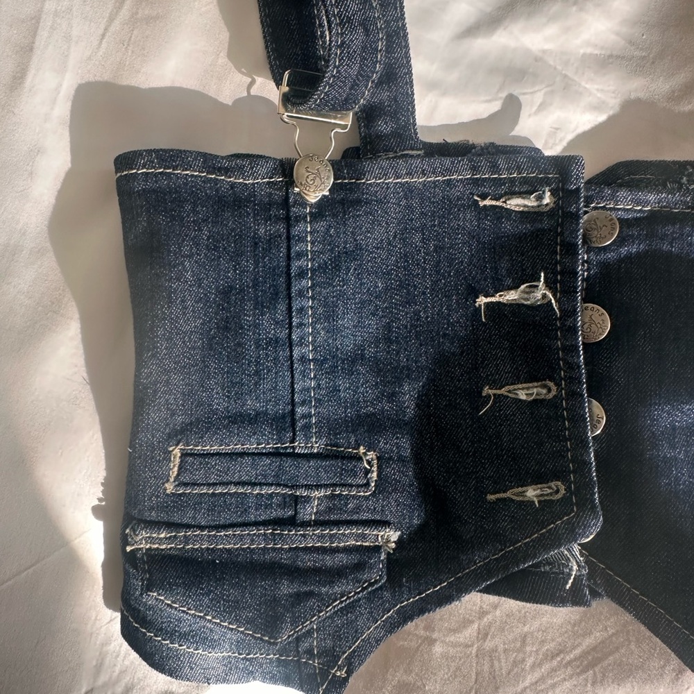 Dark Blue Denim Corset Top (M) - Picture 5 of 10